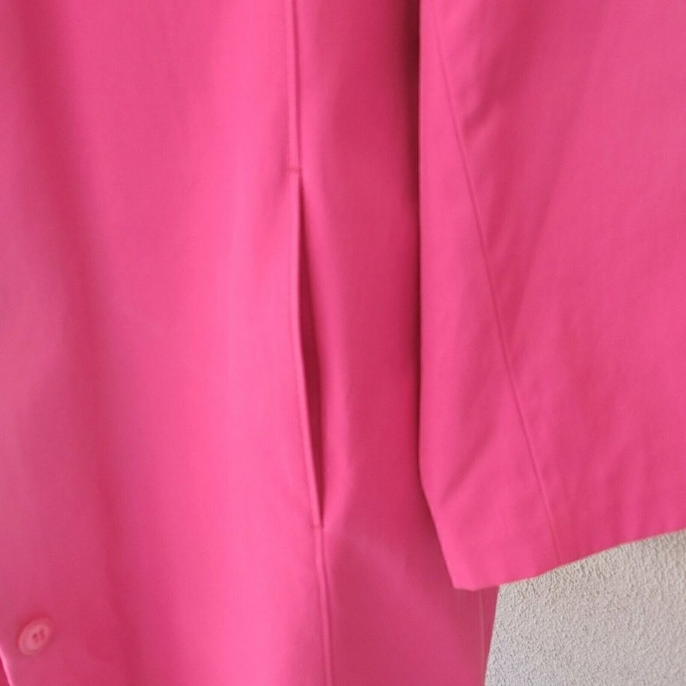 Jones New York Petite Hot Pink All Weather Trench Coat Size M - Picture 8 of 10